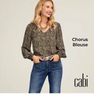 CAbi Chorus Blouse in Black and White